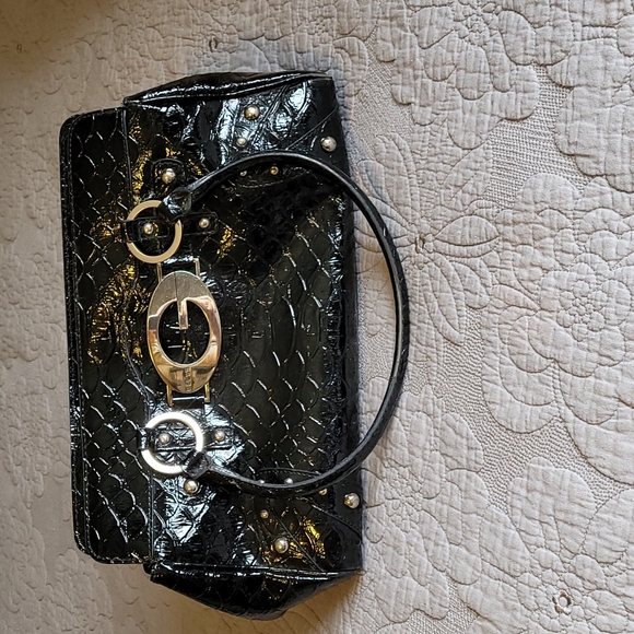 Guess black large patent bag - Picture 1 of 7